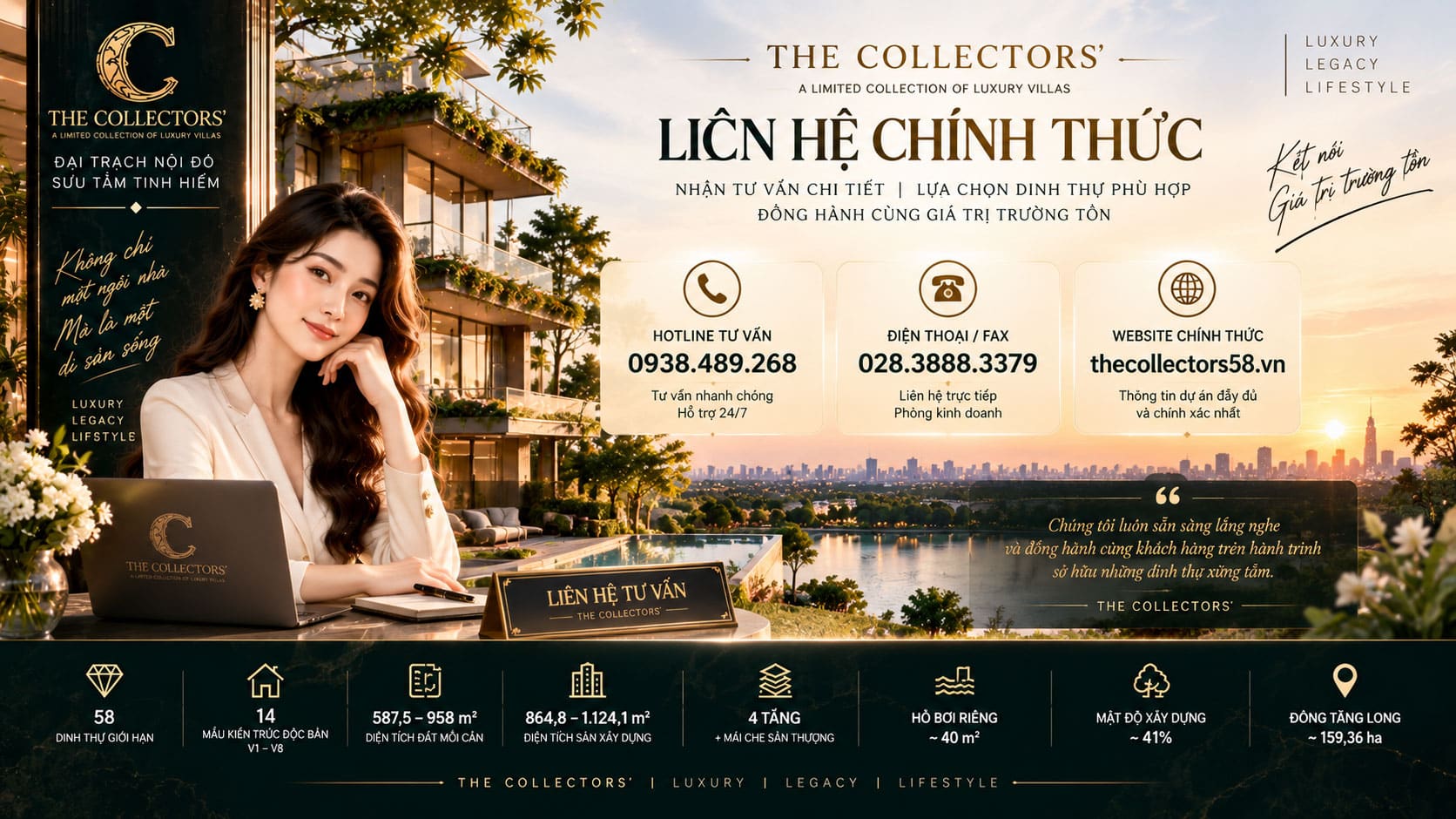 Liên hệ khảo sát đường Liên Phường và vị trí thực tế 58 dinh thự The Collectors'