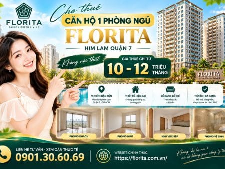 Cho Thuê Căn Hộ Florita 1 Phòng Ngủ Không Nội Thất