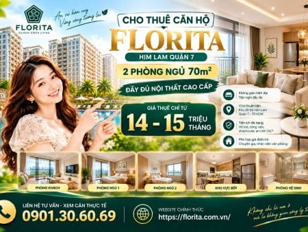 Cho Thuê Căn Hộ Florita 2 Phòng Ngủ 70m² Nội Thất Cao Cấp