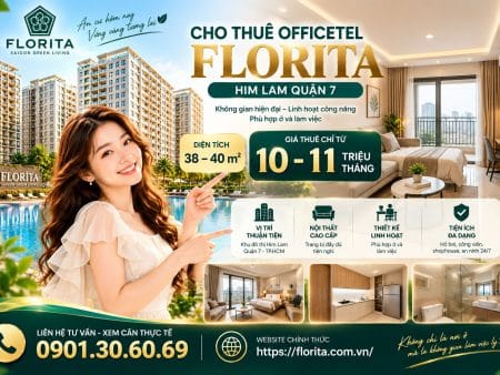 Cho Thuê Officetel Florita 38–40m² Đầy Đủ Nội Thất Cao Cấp