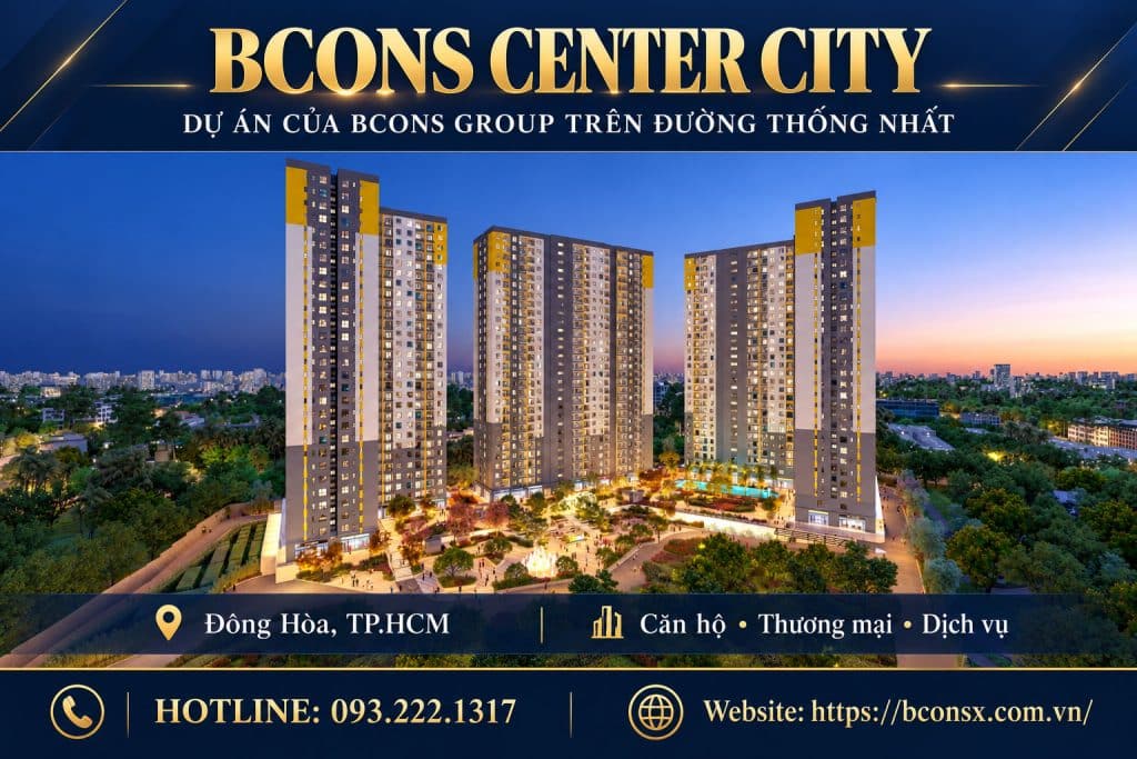 Dự án Bcons Center City của Bcons Group đường Thống Nhất